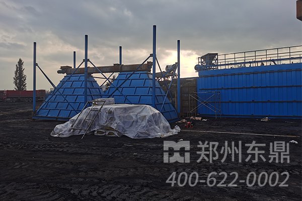 煤泥烘干機生產線現(xiàn)場實拍圖